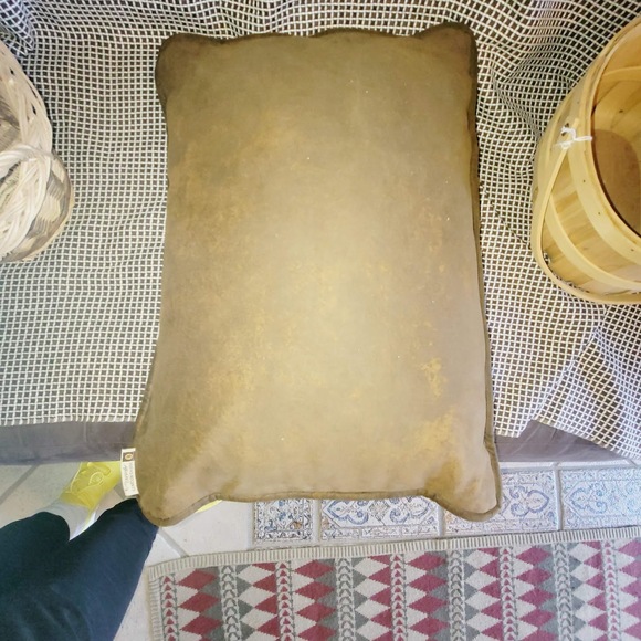 Hiend Accents Throw Blanket Marching Pillow Cabin Diamond Wine Green Cream - Picture 2 of 10